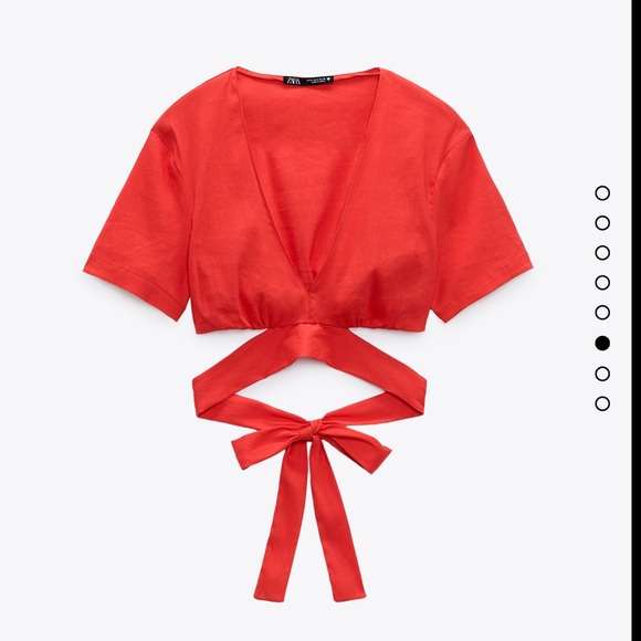 Zara Tops Zara Linen Wrap Top Poshmark